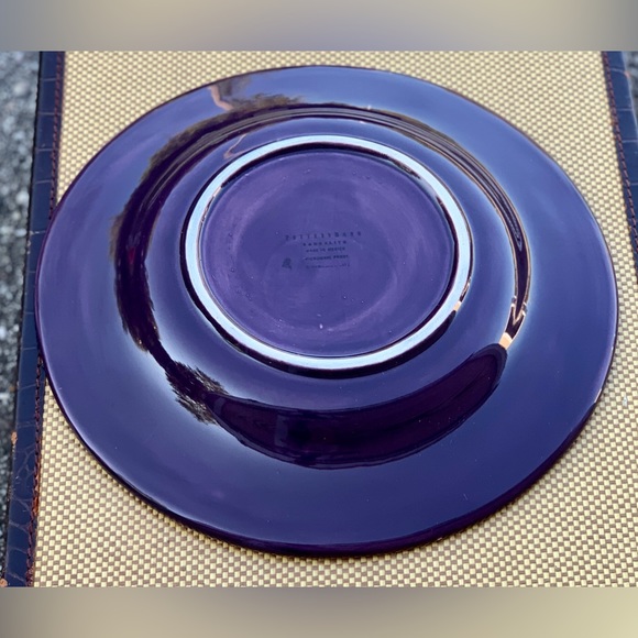 Pottery Barn SAUSALITO Fig Purple Glazed Earthenware Dinner Plate - Picture 10 of 16